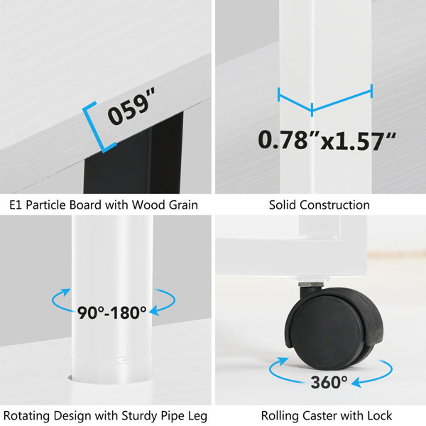 Inbox Zero Rotating Reversible LShaped Desk & Reviews Wayfair